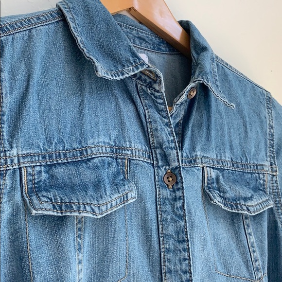 Children’s Place Girls Denim Button Dress - Picture 4 of 8